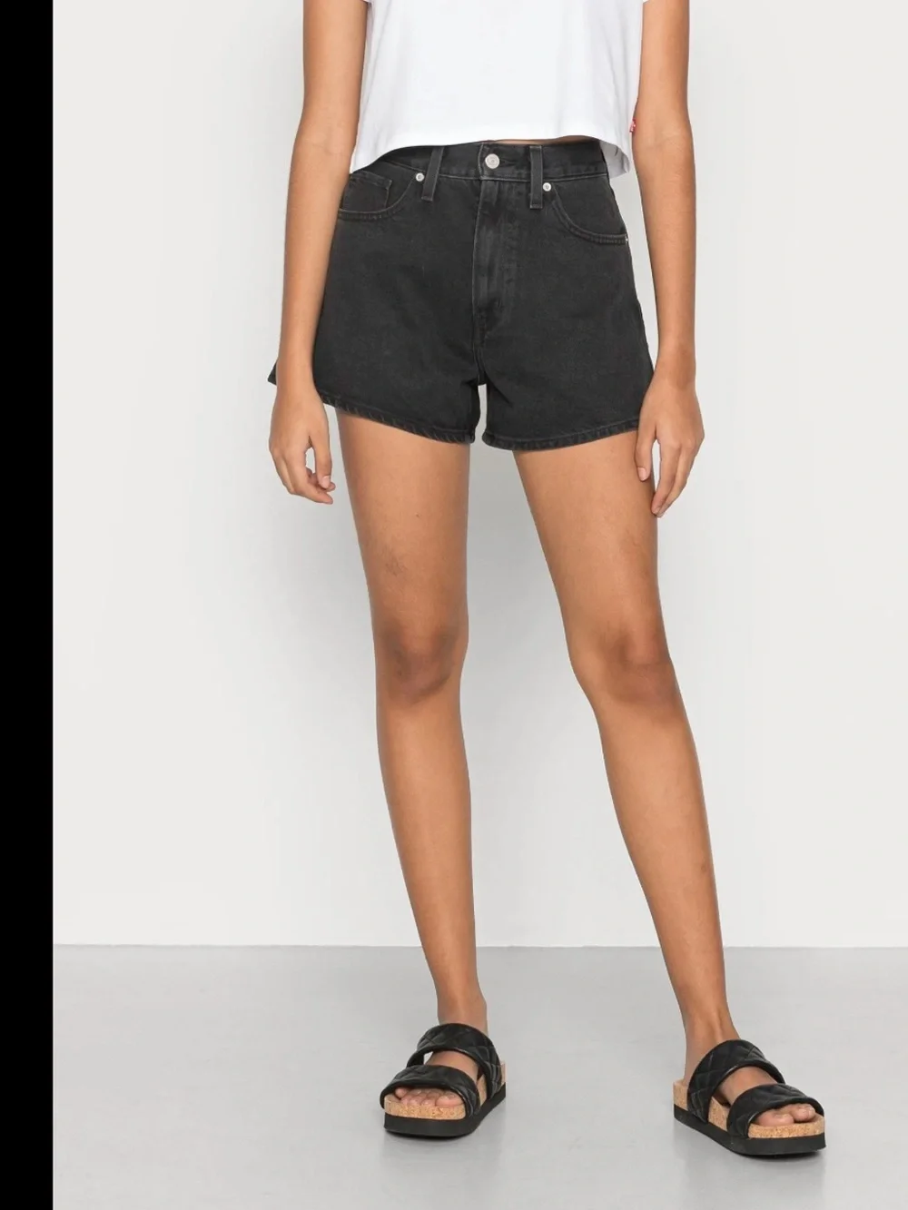 Calvin Klein Jeans Vintage Black Back-Pocket Denim Shorts